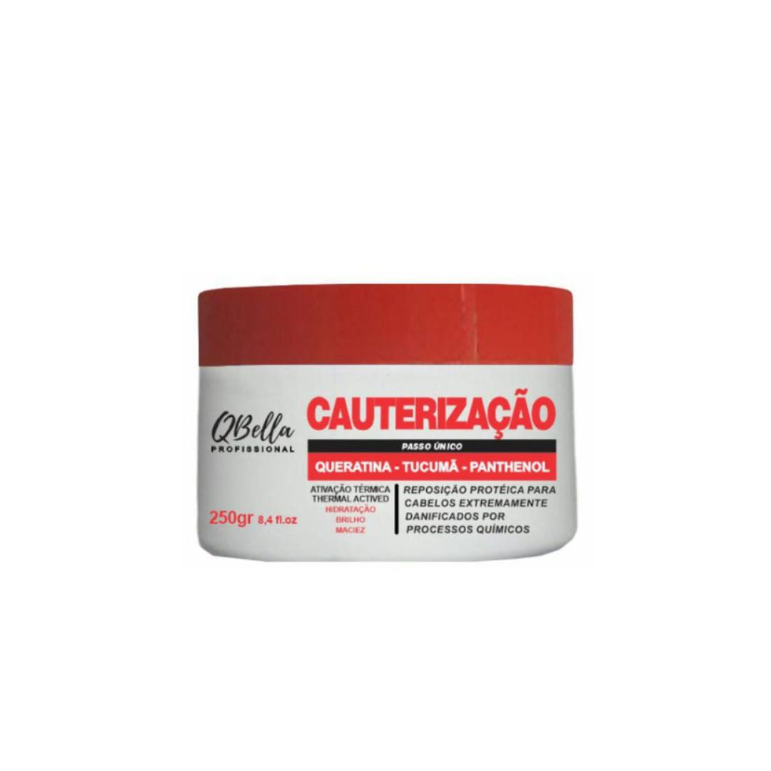 Masque capillaire à la kératine activée thermiquement Cauterization de QBella 250 g