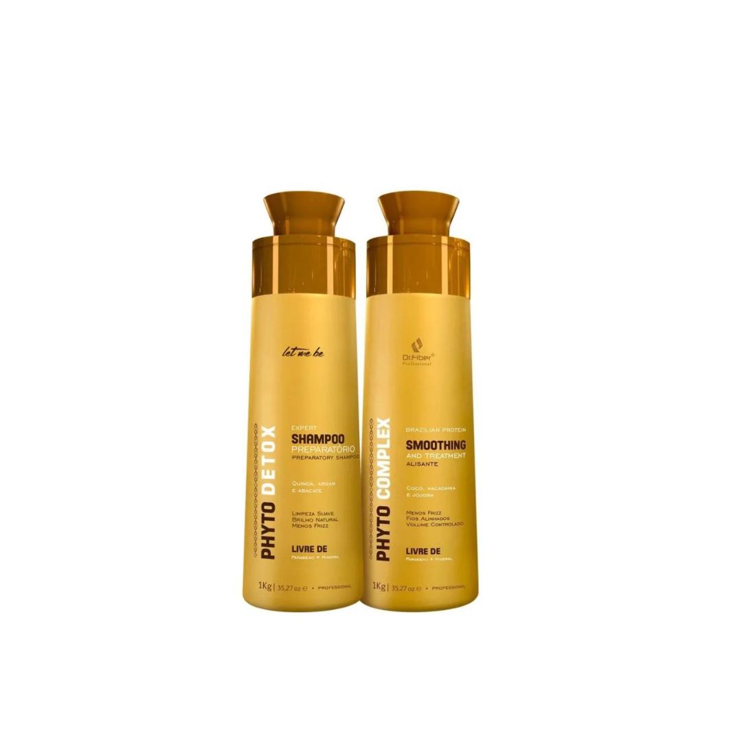 Kit de traitement capillaire ProSalon Let Me Be Phyto Complex + Shampoing détox 2x1L