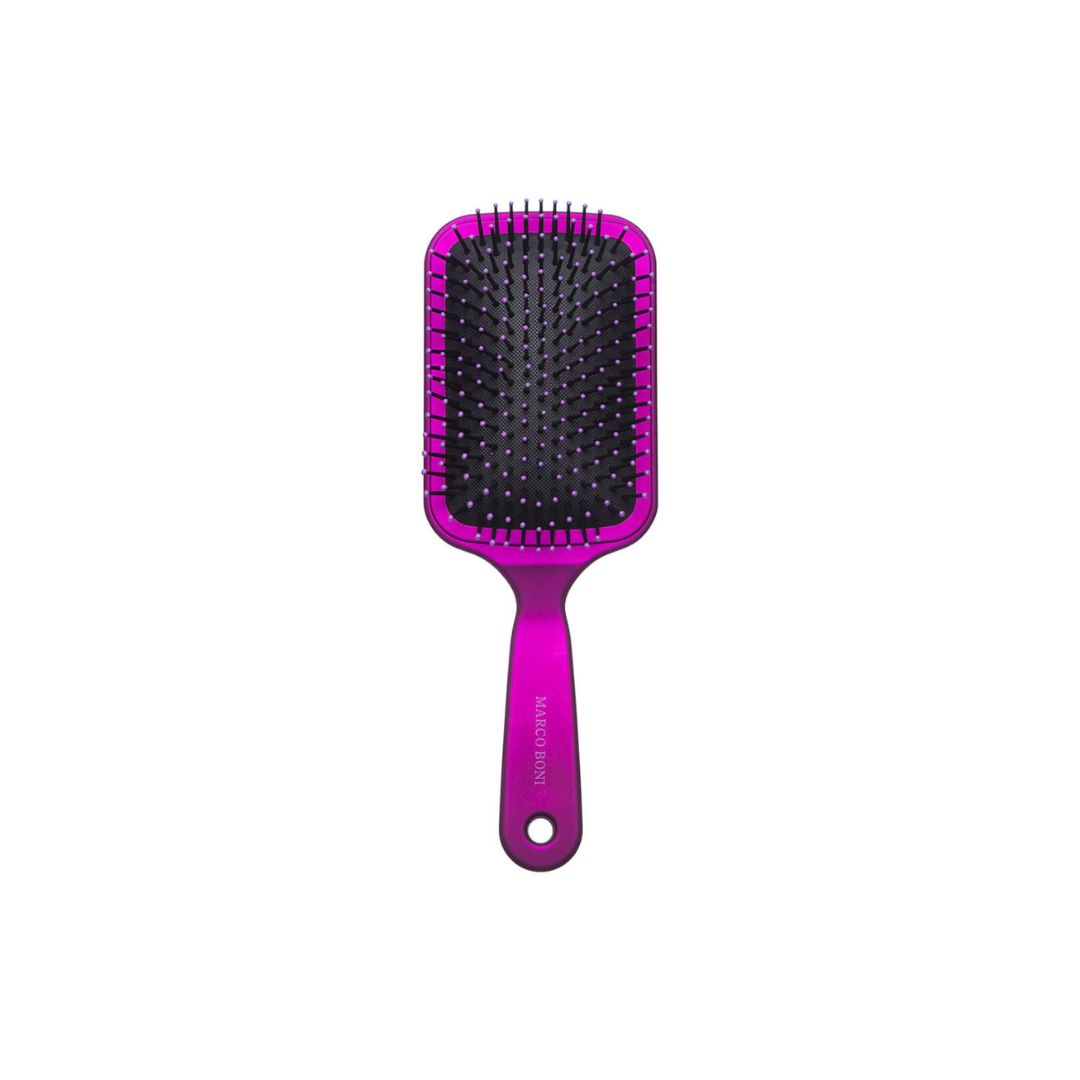 Brosse à cheveux brésilienne violette Soft Touch Racket Deluxe 8074 Marco Boni