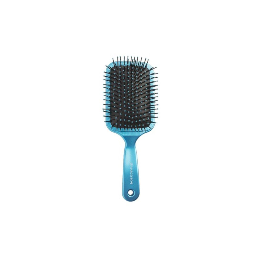 Brosse à cheveux brésilienne bleue Soft Touch Racket Deluxe 8074 Marco Boni