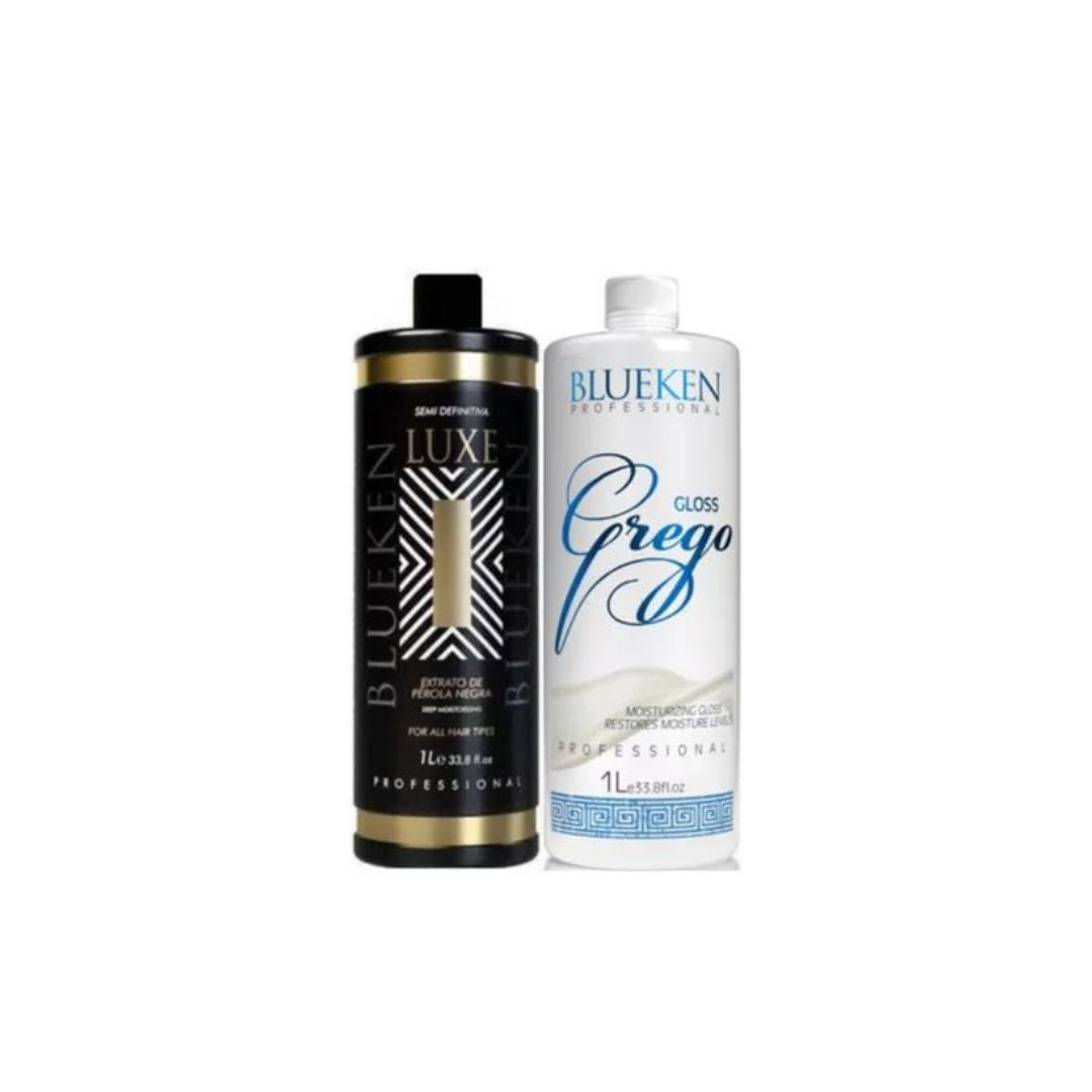 Kit de pinceaux Blueken Luxe Semi Definitive + Grego Moisturizing Gloss Progressive 2x1L