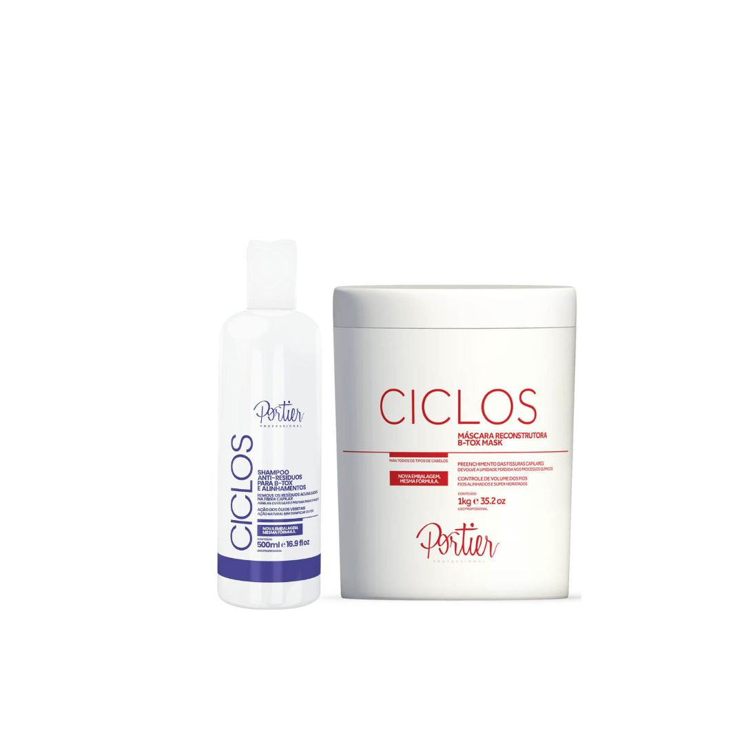 Kit de shampoing anti-résidus et masque capillaire profond Portier Ciclos