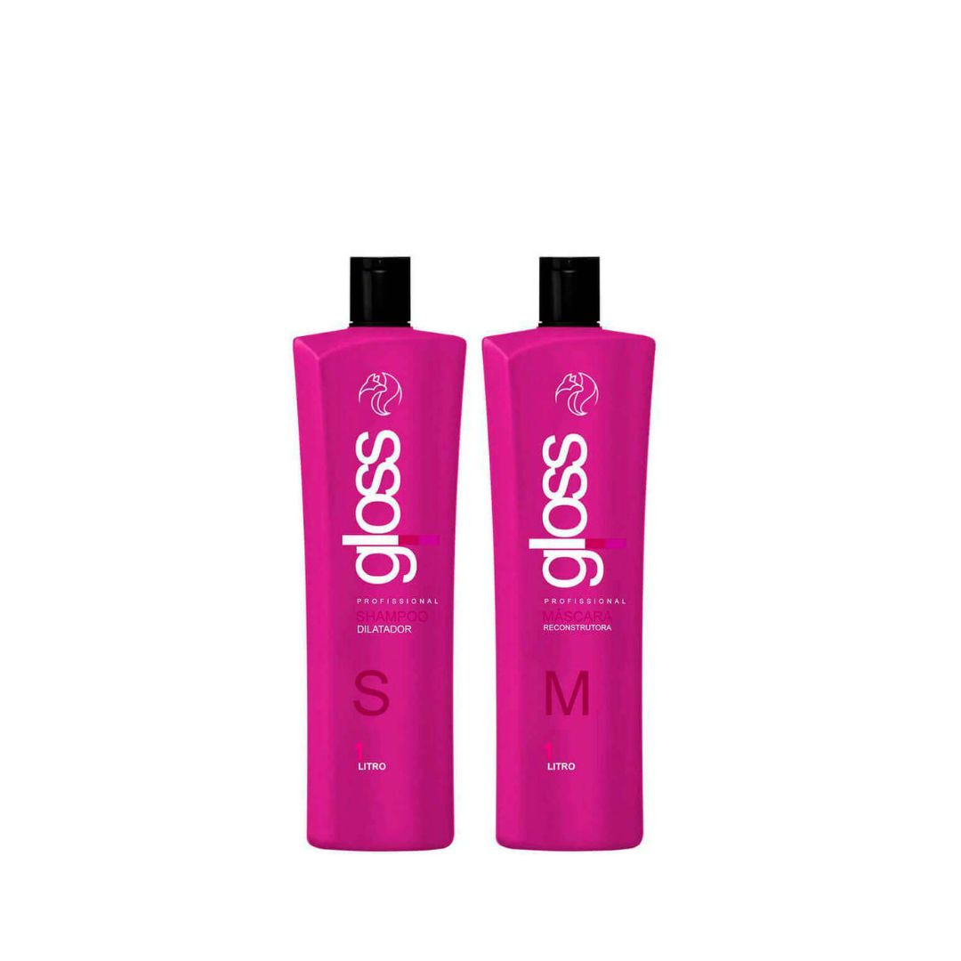 Kit de traitement lissant et lissant Fox Gloss Progressive Brush Hair Blowout 2x1L