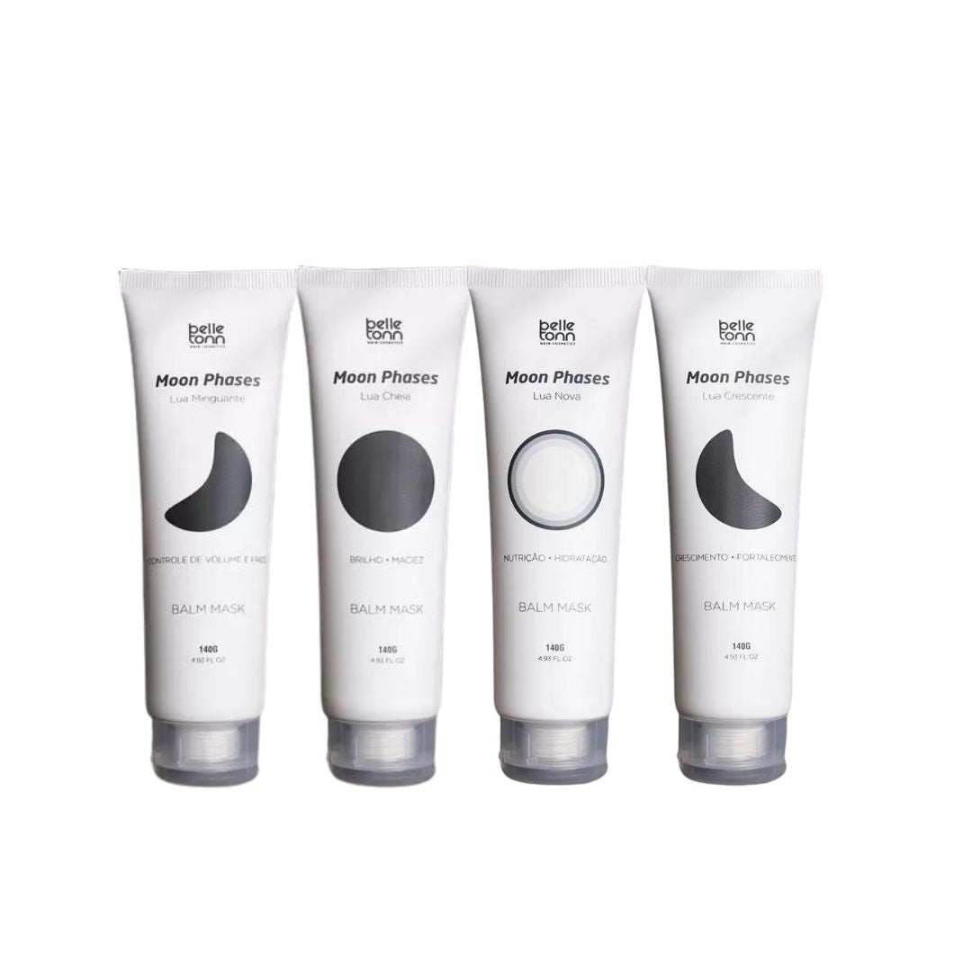 Belle Tonn Moon Phases Balm Mask Kit d'entretien pour cheveux 4 x 140 g