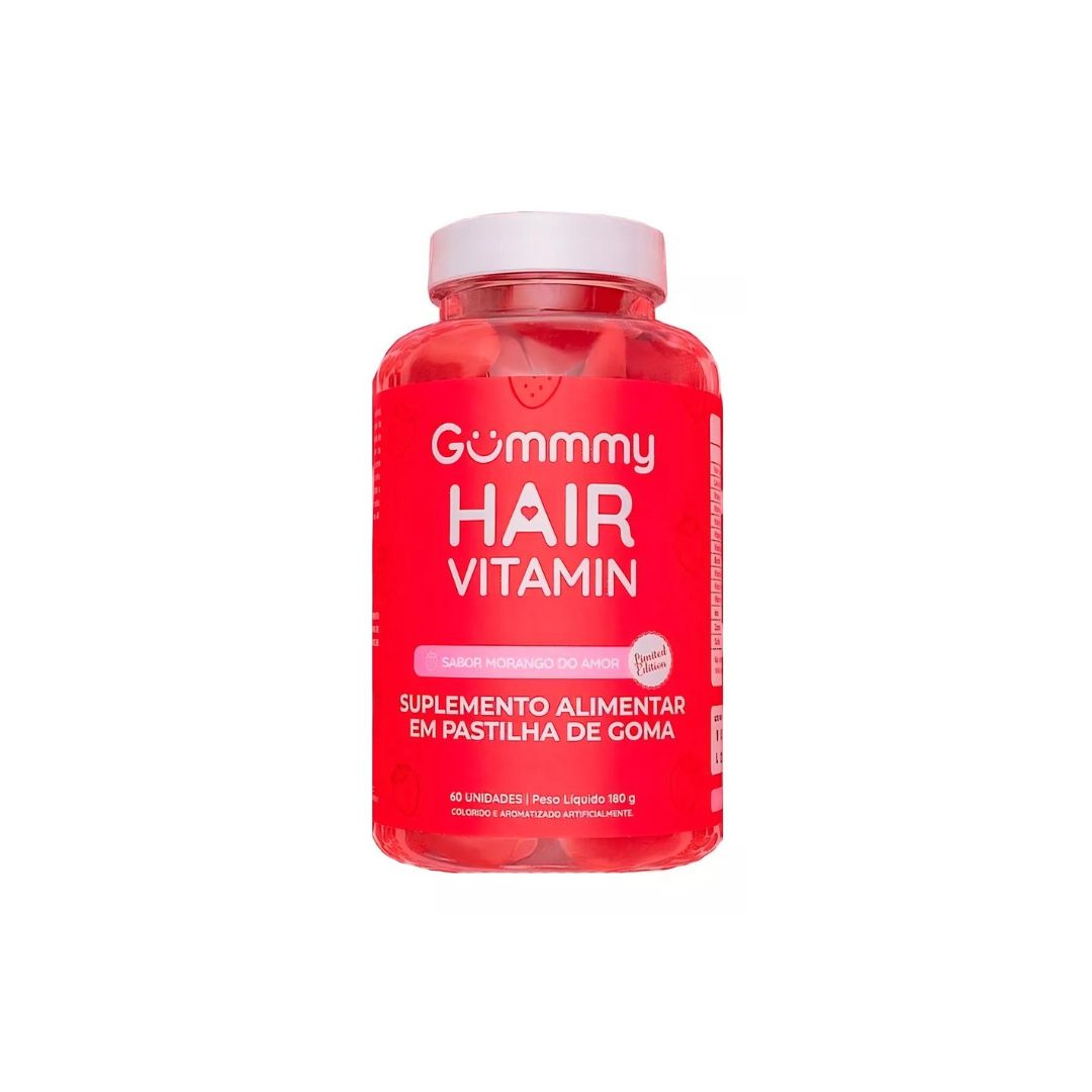 Gummy Hair Supplement Hair Nails Vitamins Strawberry Flavor 60 Gummys