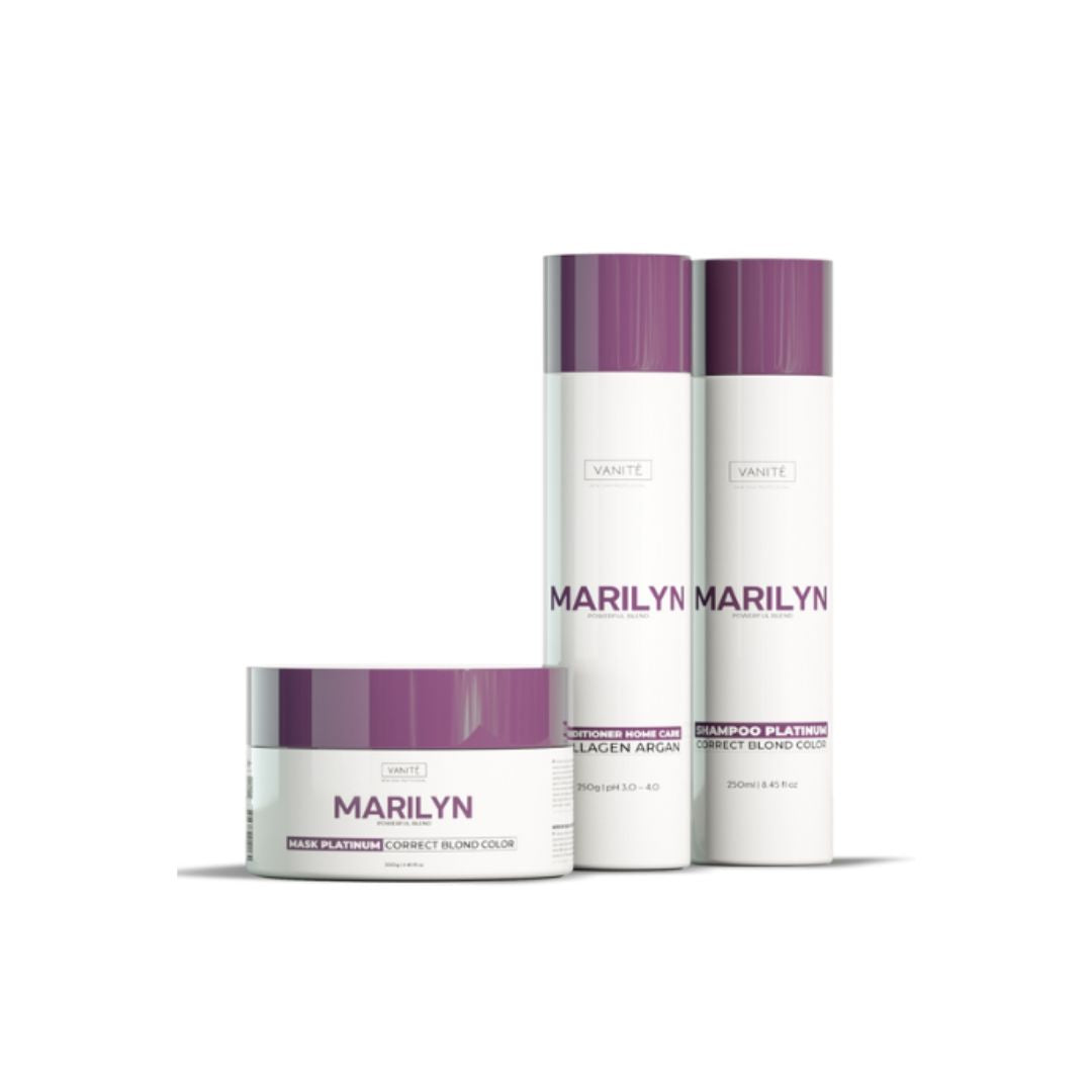 Kit de traitement d'entretien de la couleur des cheveux blonds Vanité Marilyn Home Care