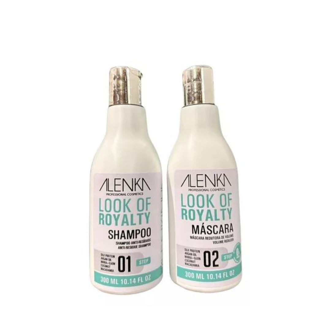 Kit de lissage progressif des cheveux à la brosse biologique Alenka Loof of Royalty 2x 300 ml