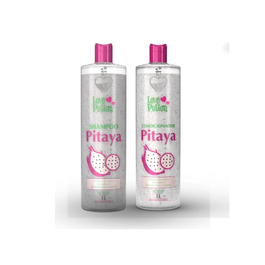 Pitaya Kit de traitement hydratant nourrissant pour cheveux doux 2x 1L Love Potion