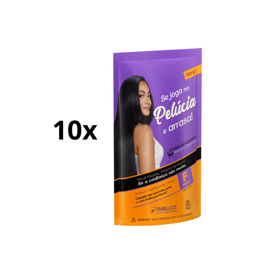 Lot de 10 Coloration Cheveux Semprebella Hene Pelucia Strong Pouch 180g Embelleze