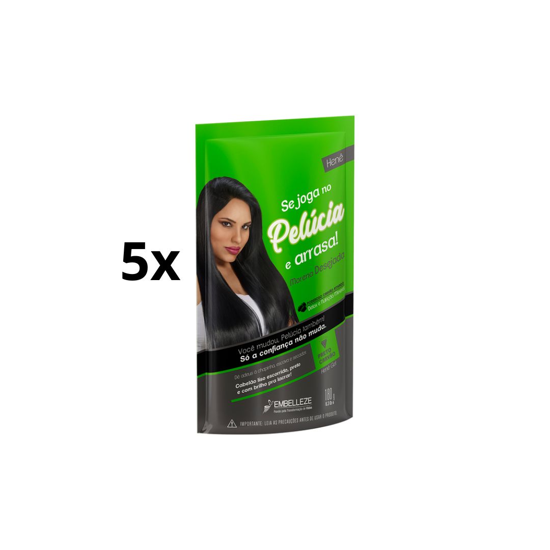 Lot de 5 Semprebella Pelucia Hair Hene Désirée Brunette Pochette 180g Embelleze