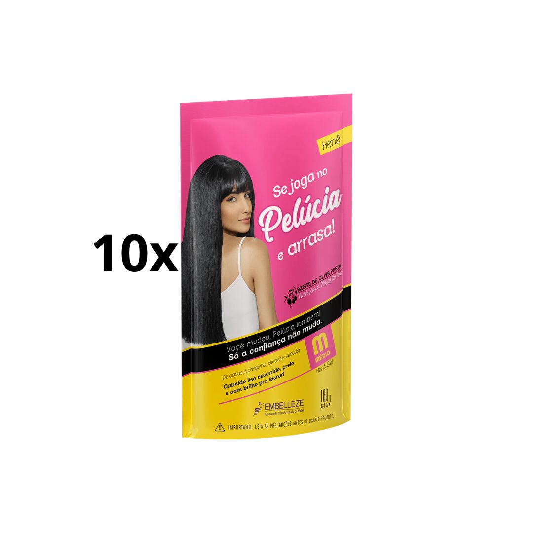 Lot of 10 Semprebella Hene Pelucia Medium Pouch Hair Color 180g Embelleze