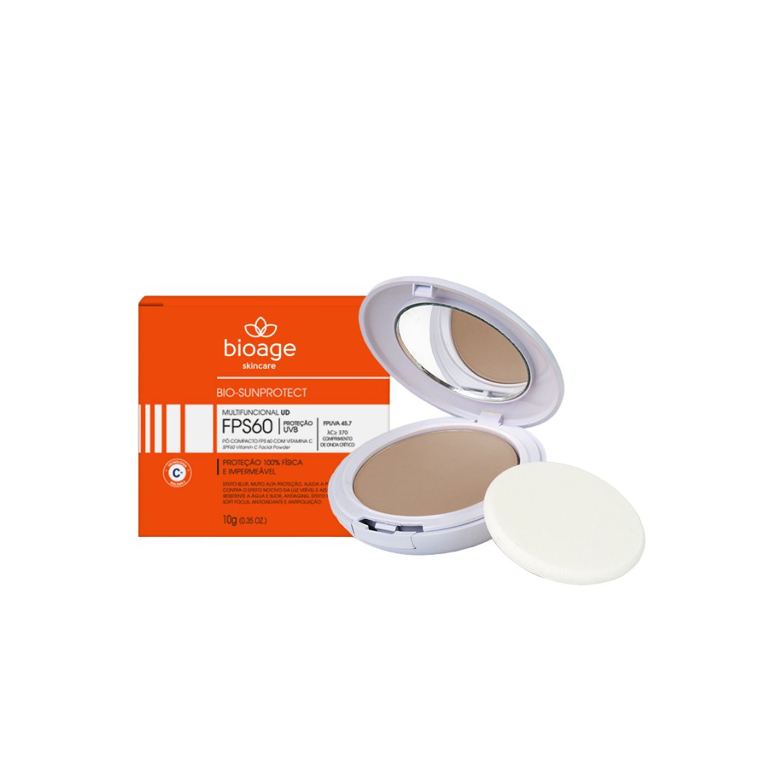 Bio Sunprotect Compact Powder Sunscreen 60 FPS Color Translucent 10g Bioage