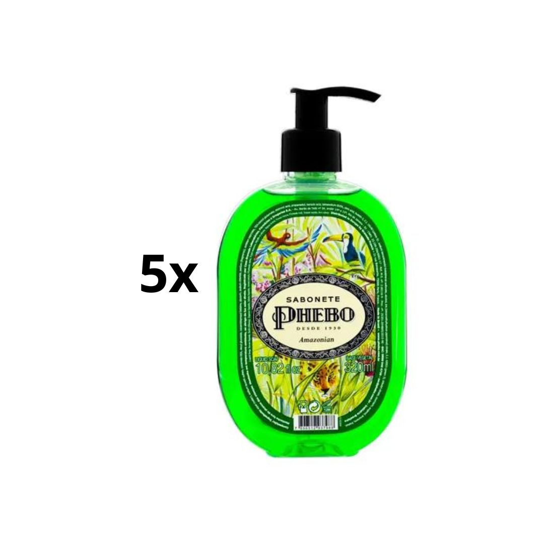 Savon liquide pour le bain et le corps Phebo d'Amazonie Lof of 5 320 ml