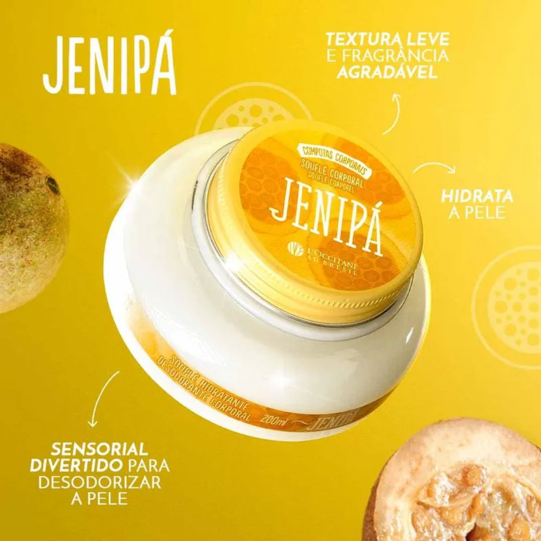 Au Brésil Jenipá Moisturizing Body Soufflé Skin Care 200ml L'Occitane