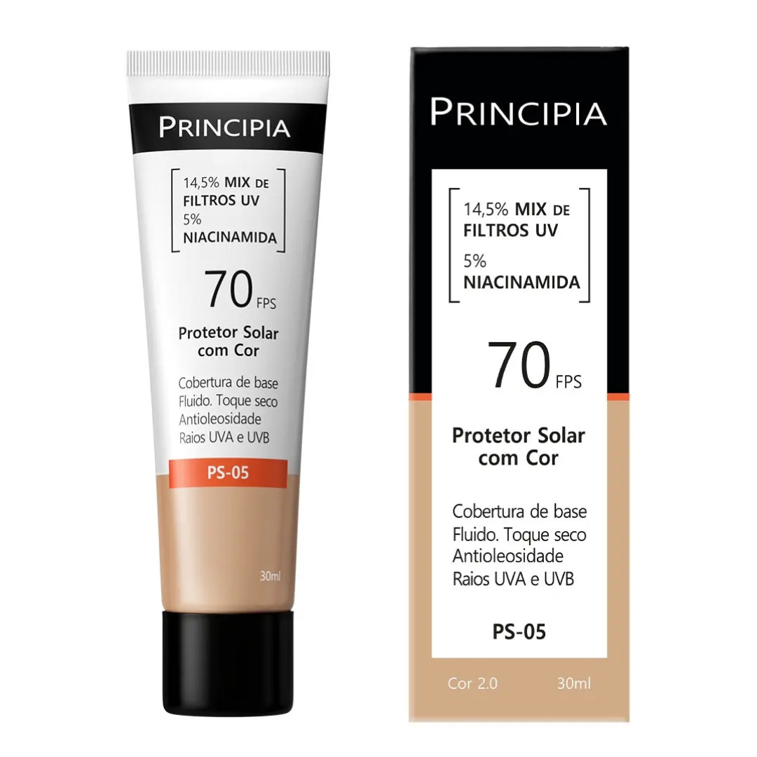 Tinted Facial Sunscreen SPF 70 PS-05 Shade 2 Skin Care 30ml Principia