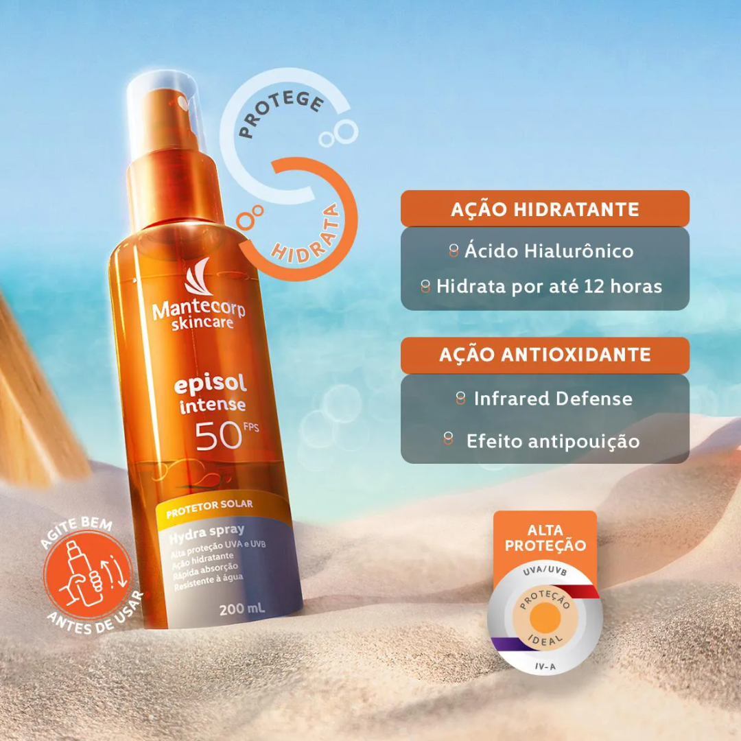 Episol Intense Hidra Spray Sunscreen SPF 50 200ml Mantecorp