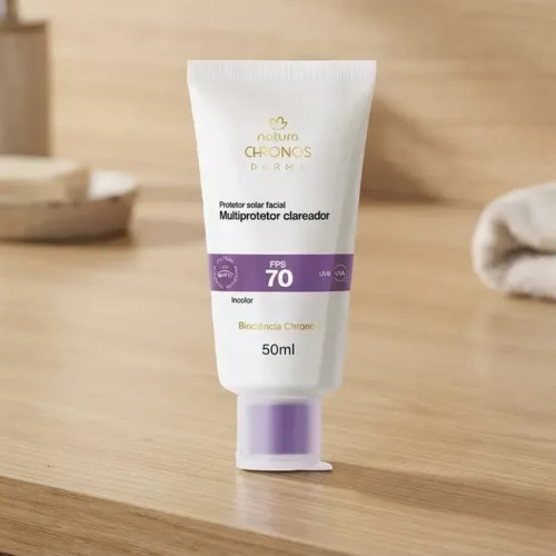 Chronos Derma SPF 70 Dark Spot Correcting Sunscreen Shade 1 50ml Natura