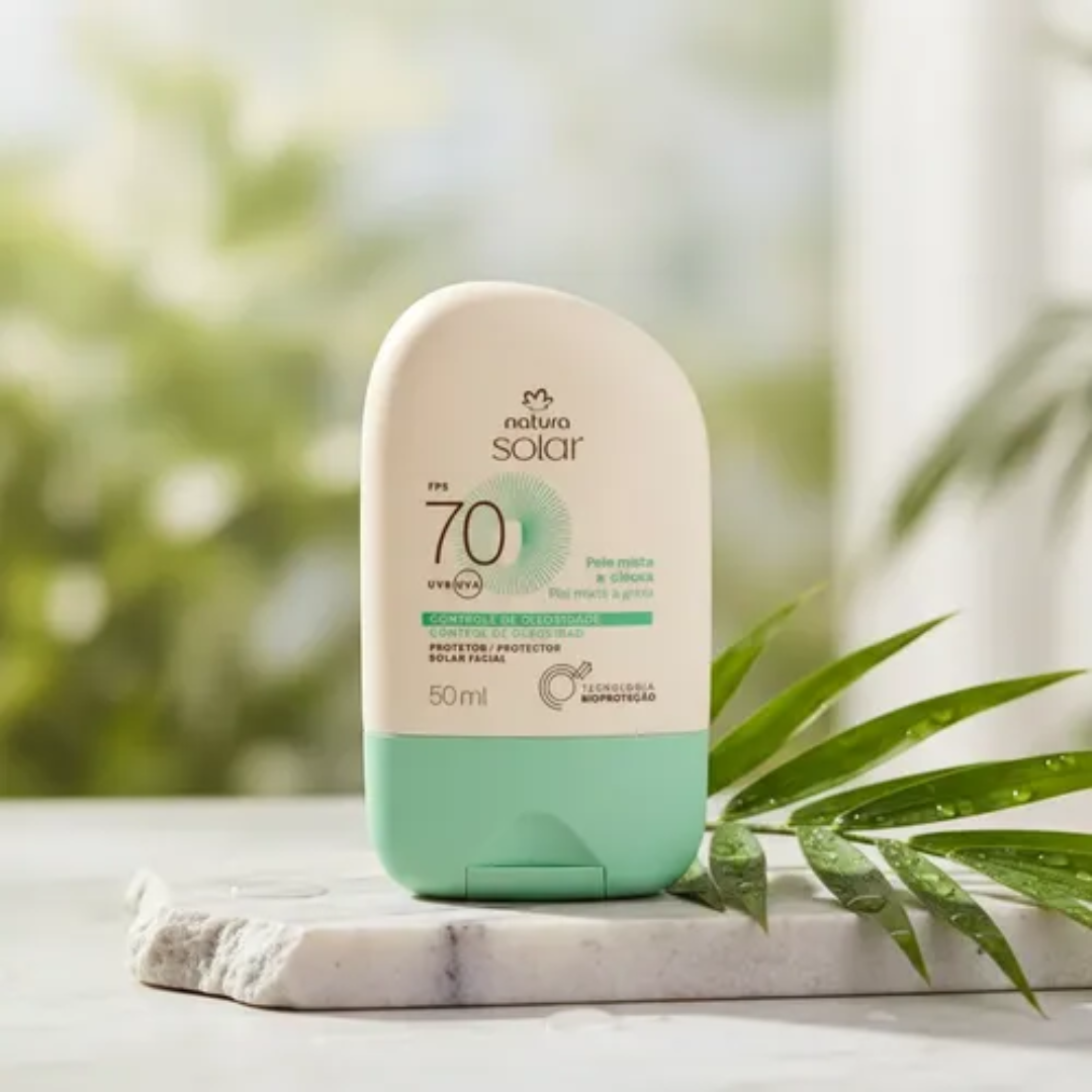 Solar SPF 70 Facial Sunscreen Combination to Oily Skin 50ml Natura