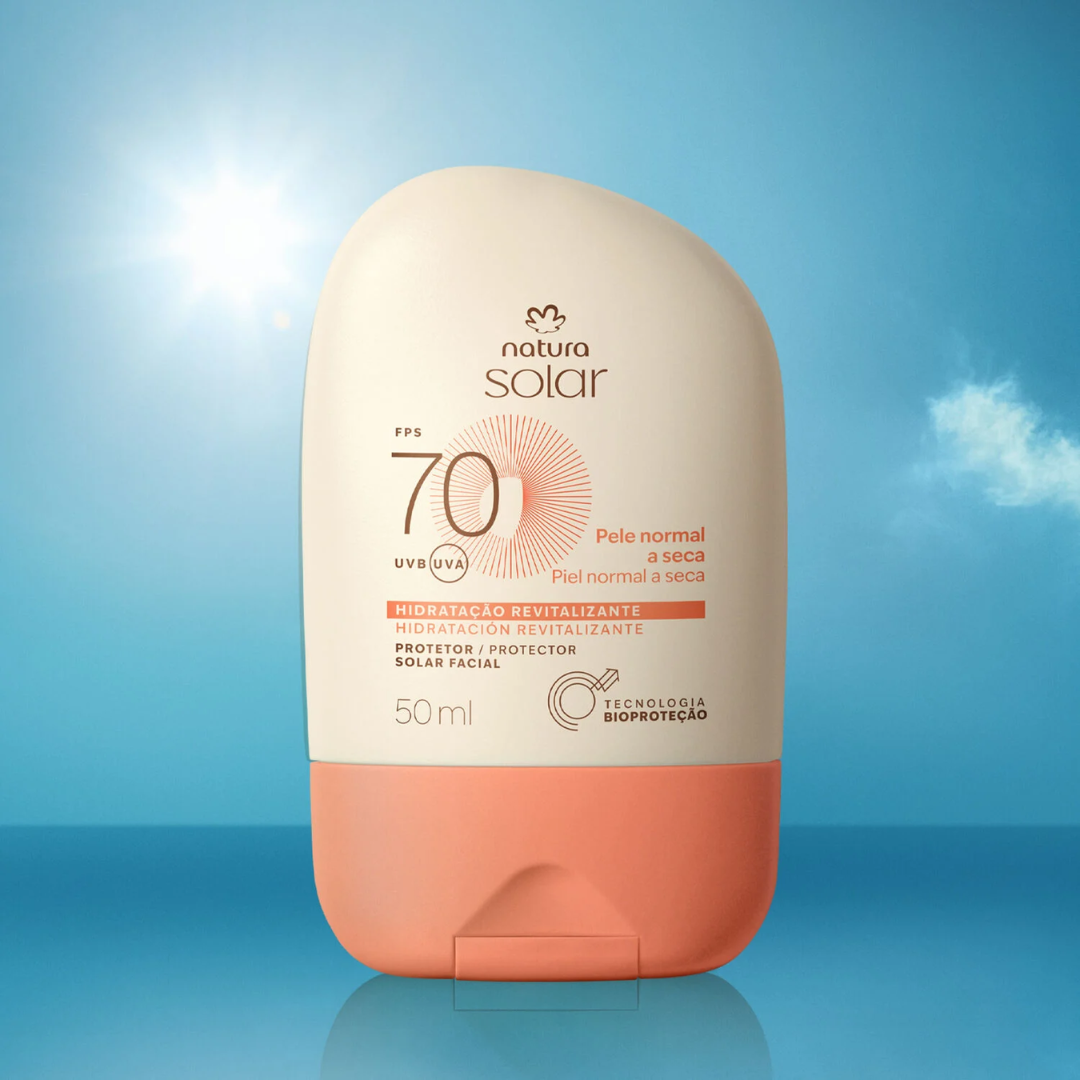 Solar SPF 70 Facial Sunscreen for Normal to Dry Skin 50ml Natura