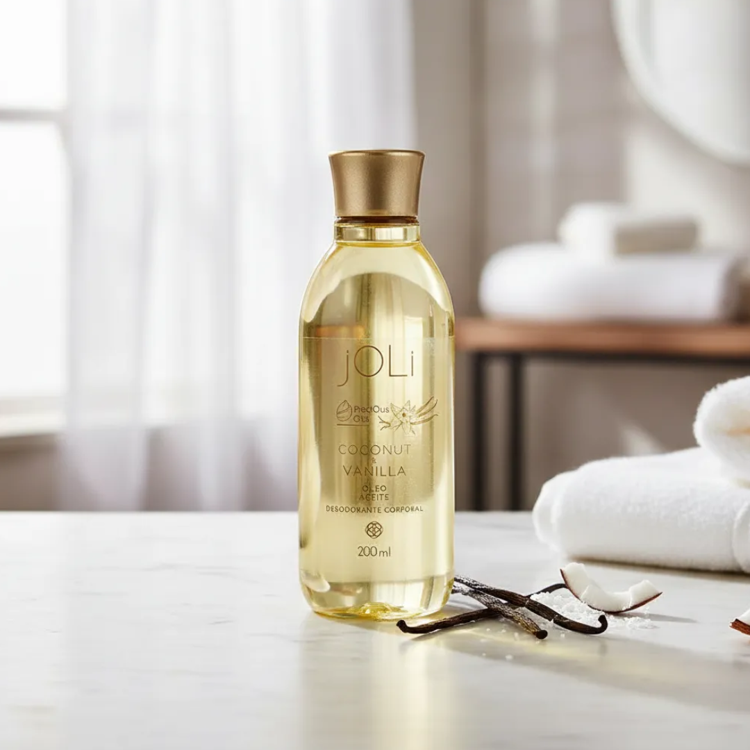Joli Coconut Vanilla Body Oil Sweet Gourmand Fragrance 140ml Hinode