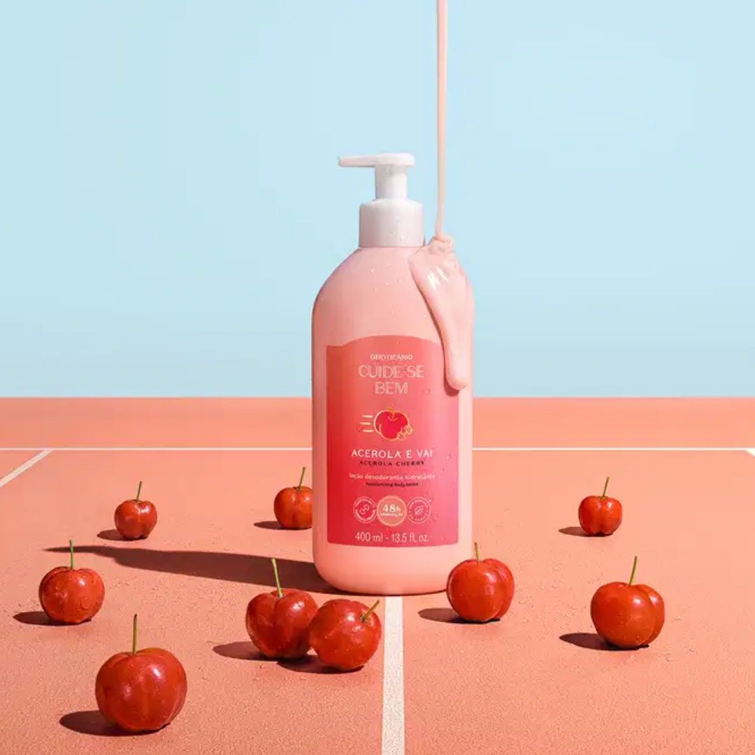 Cuide-se Bem Acerola e Vai Moisturizing Body Fruity Lotion 400ml O Boticário