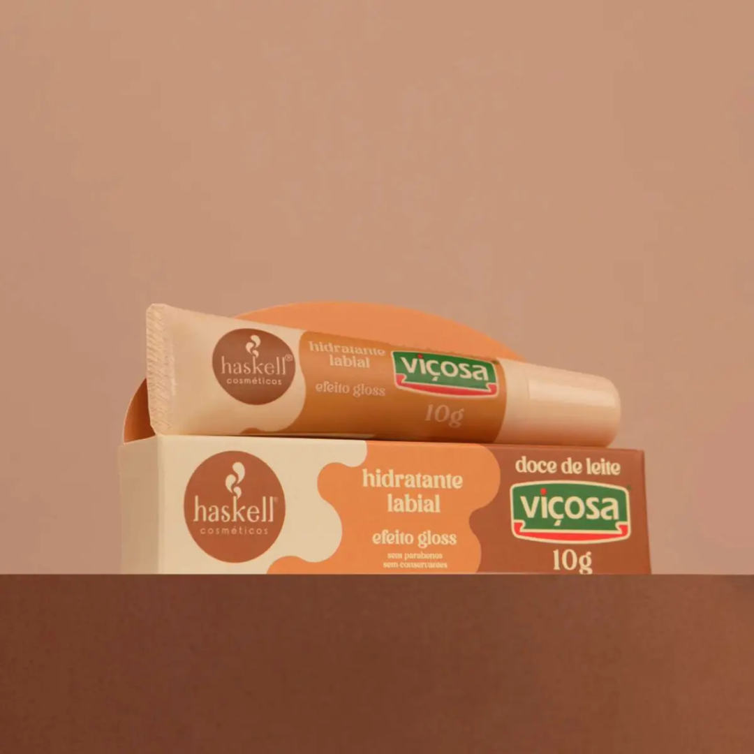 Viçosa Doce de Leite Sweet Milk Lip Balm Glossy Finish 10g Haskell