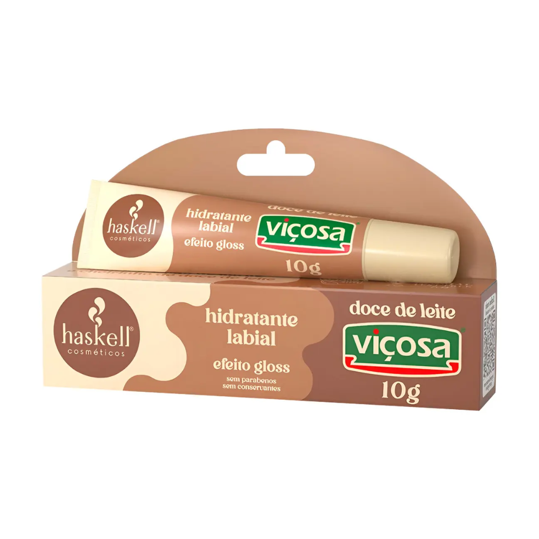 Viçosa Doce de Leite Sweet Milk Lip Balm Glossy Finish 10g Haskell