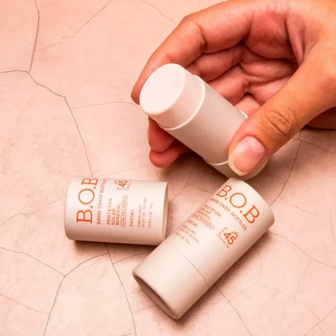 Bars Over Bottles Mineral Facial Sunscreen Stick SPF 45 15g B.O.B