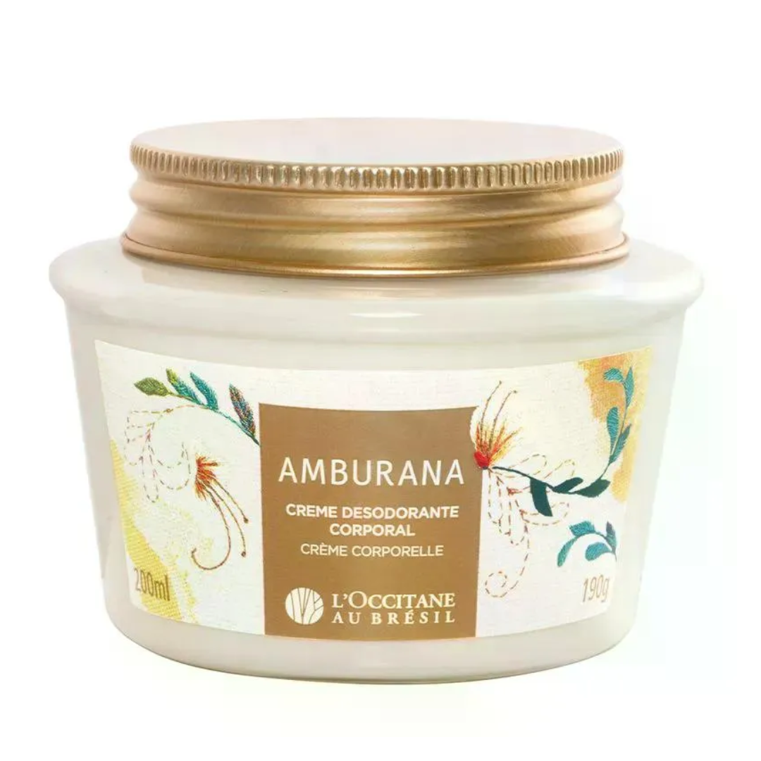 Amburana Deodorant Body Cream Daily Skin Care 200ml L'Occitane