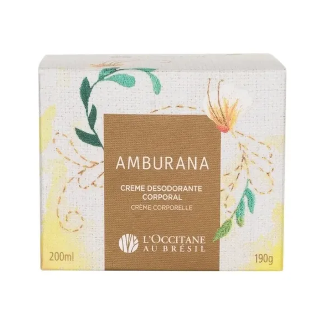 Amburana Deodorant Body Cream Daily Skin Care 200ml L'Occitane
