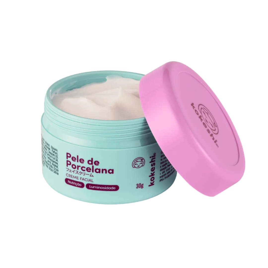 Pele de Porcelana Skin Facial Care SPF 20 + Night Moisturizer Kit 2x30g Kokeshi