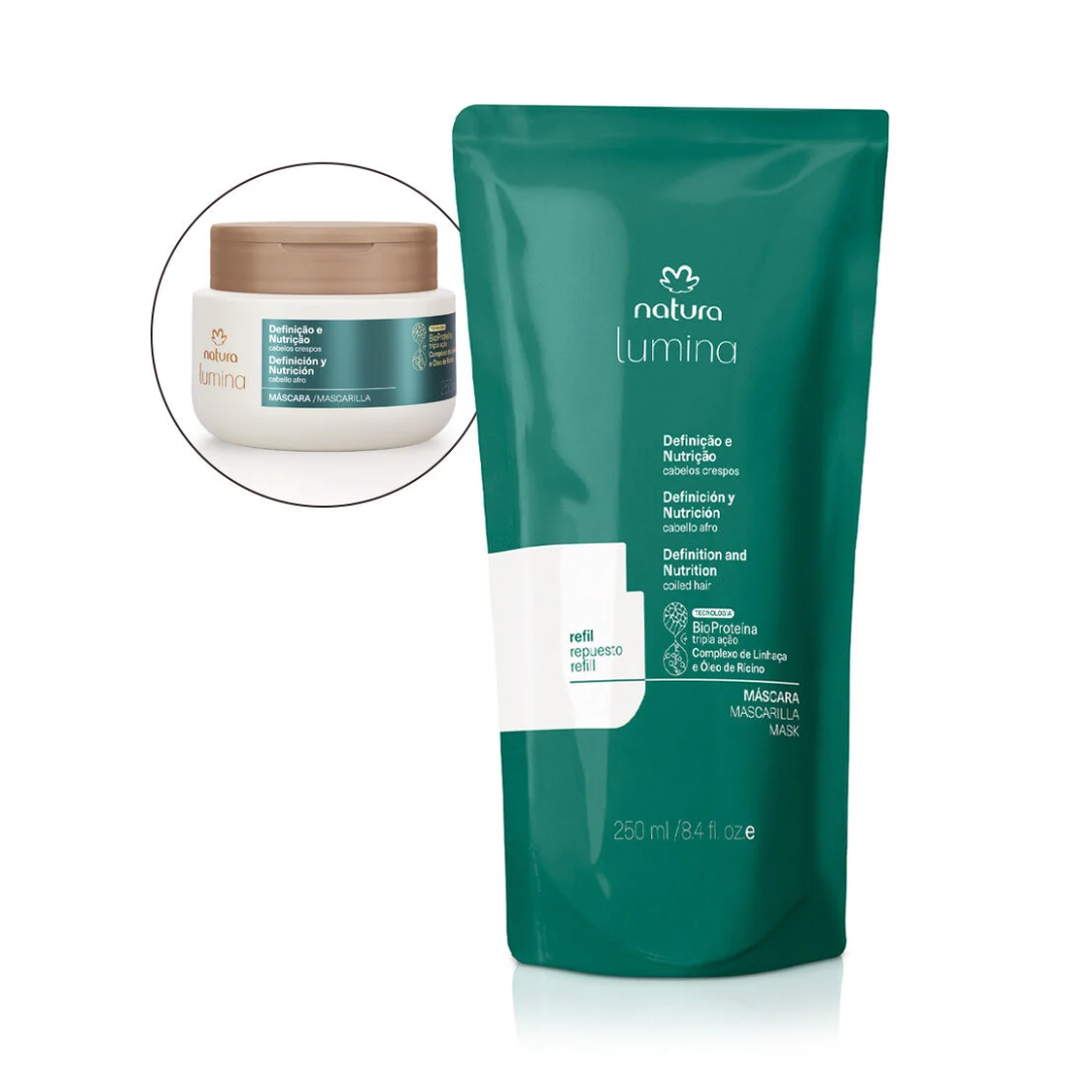 Natura LUMINA Fortificante Cabelos Crespos / Refill Fortifying Mask Curly Hair - 250ml