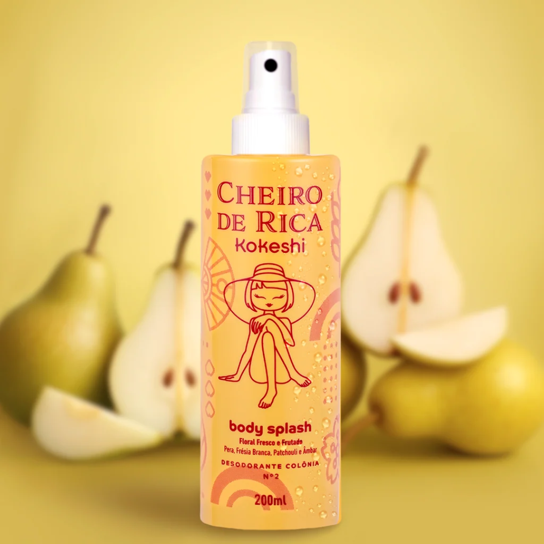 Cheiro de Rica Body Splash Set Floral Fragrances Kit 3x200ml Kokeshi