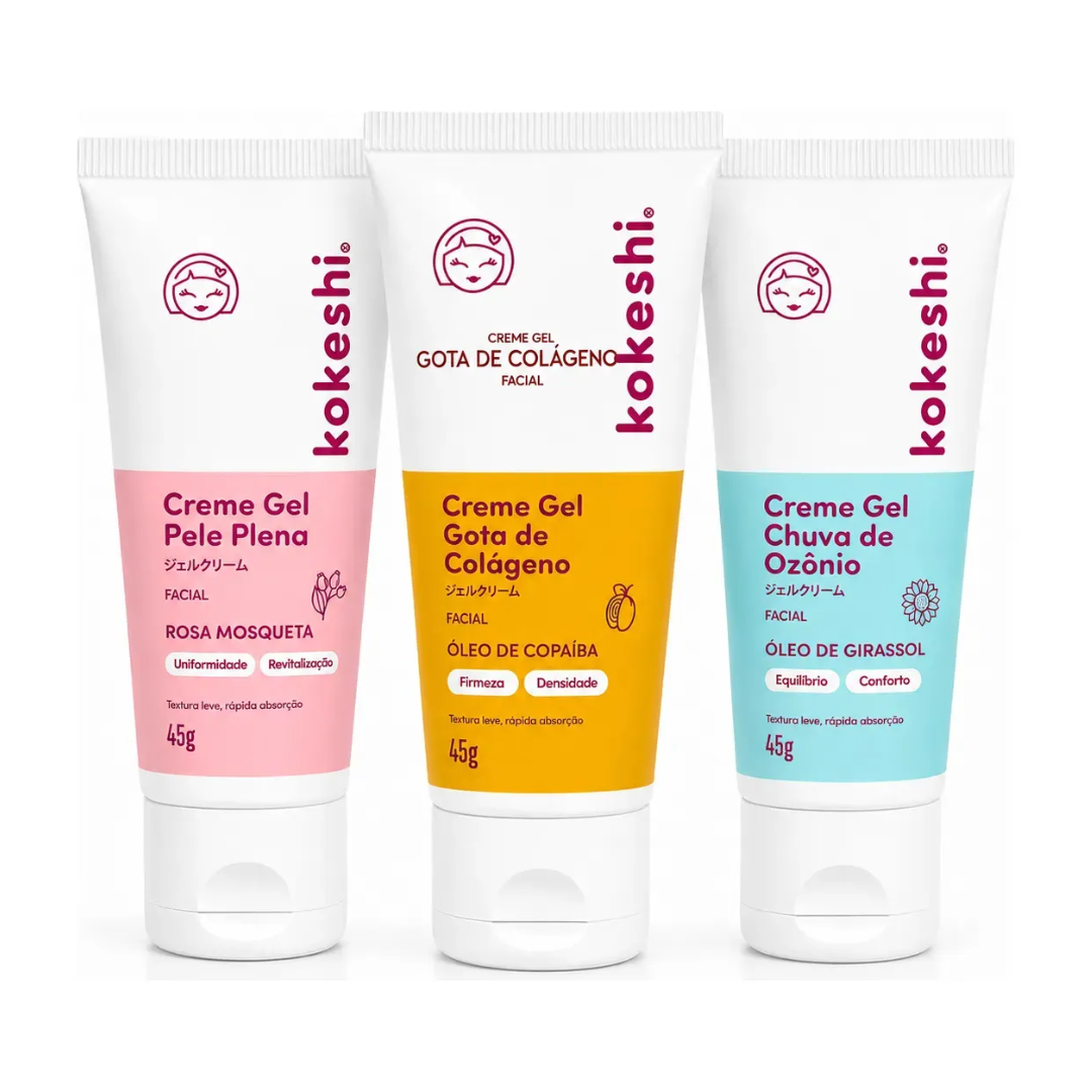 Ozonio Ozone Facial Care Ozonized Sunflower Oil Creams Kit 3x45g Kokeshi