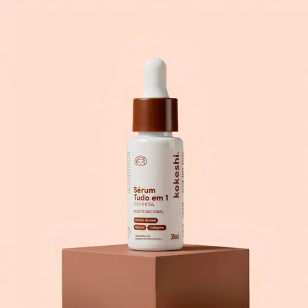 Tudo em 1 Anti-Aging Facial Serum Hyaluronic Acid & Retinol 30ml Kokeshi