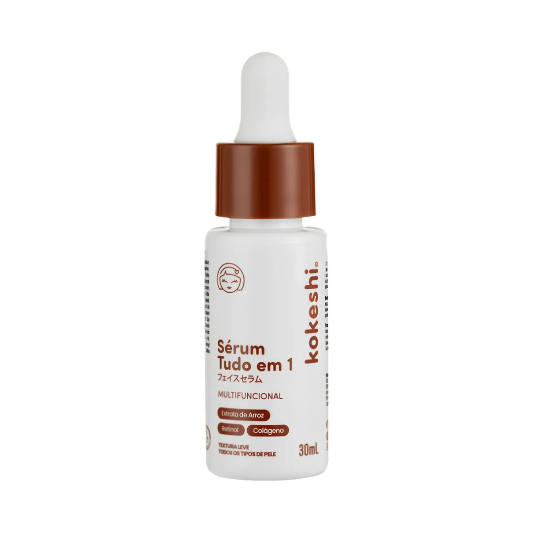 Tudo em 1 Anti-Aging Facial Serum Hyaluronic Acid & Retinol 30ml Kokeshi