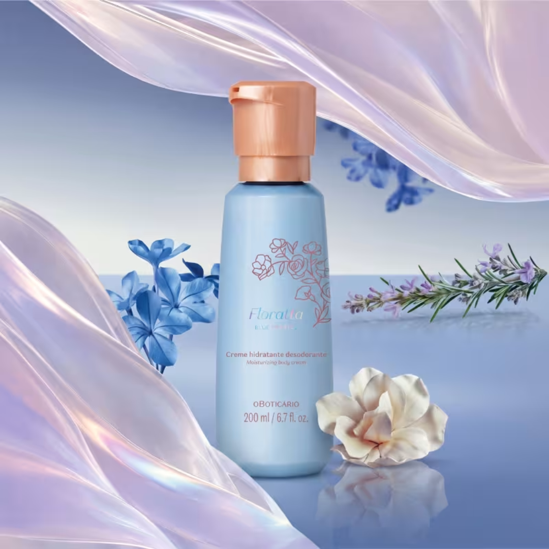 Floratta Blue Crystal Moisturizing Body Cream Skin Moisturizing 200ml O Boticário
