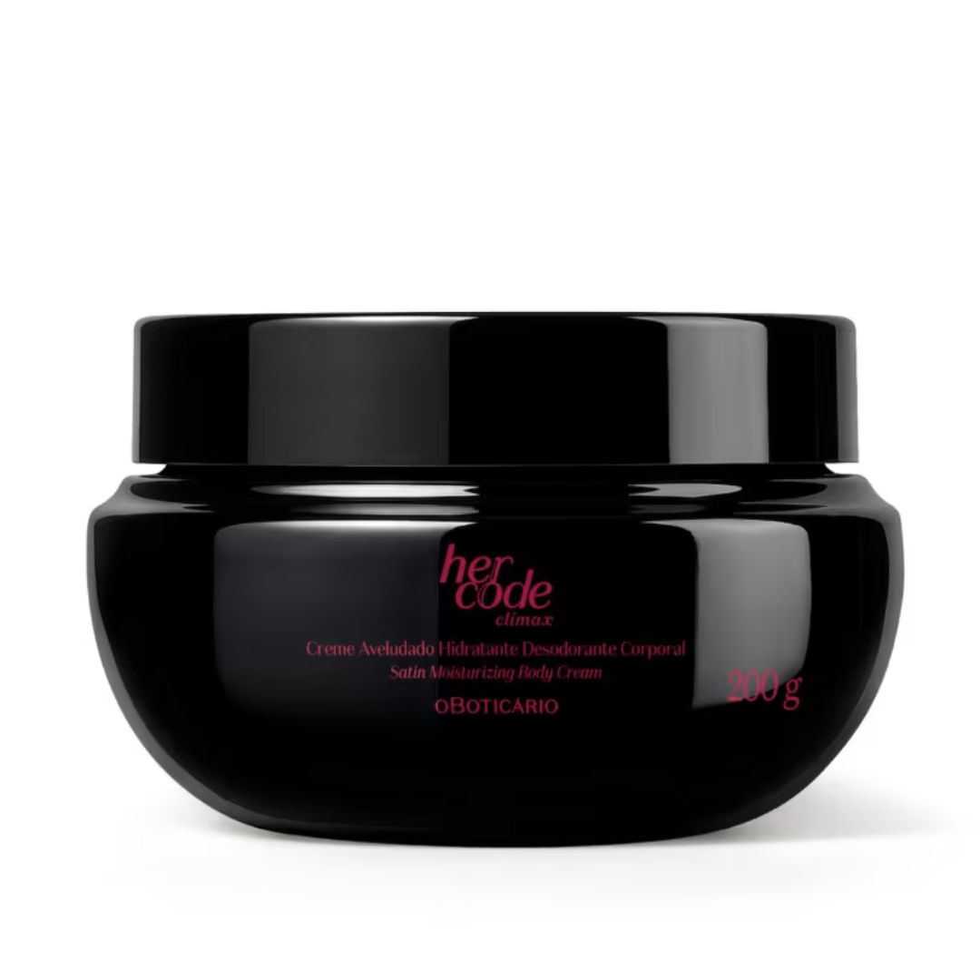 Her Code Clímax Moisturizing Body Cream Body Fragance 200g O Boticário