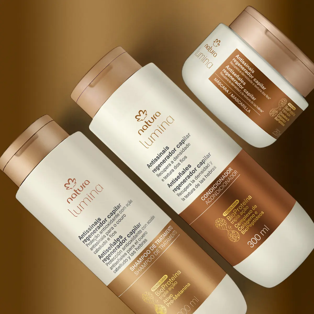 Lumina Antissinais Anti-Aging Hair Regenerating Home Care Set Kit Natura