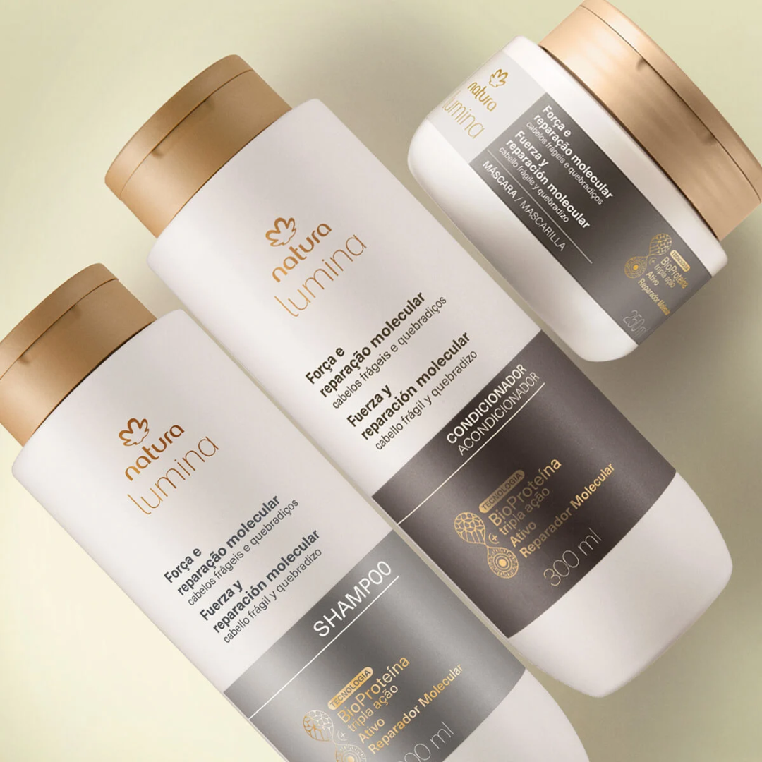 Lumina Força Molecular Strength Molecular Repair Hair Care Set Kit Natura