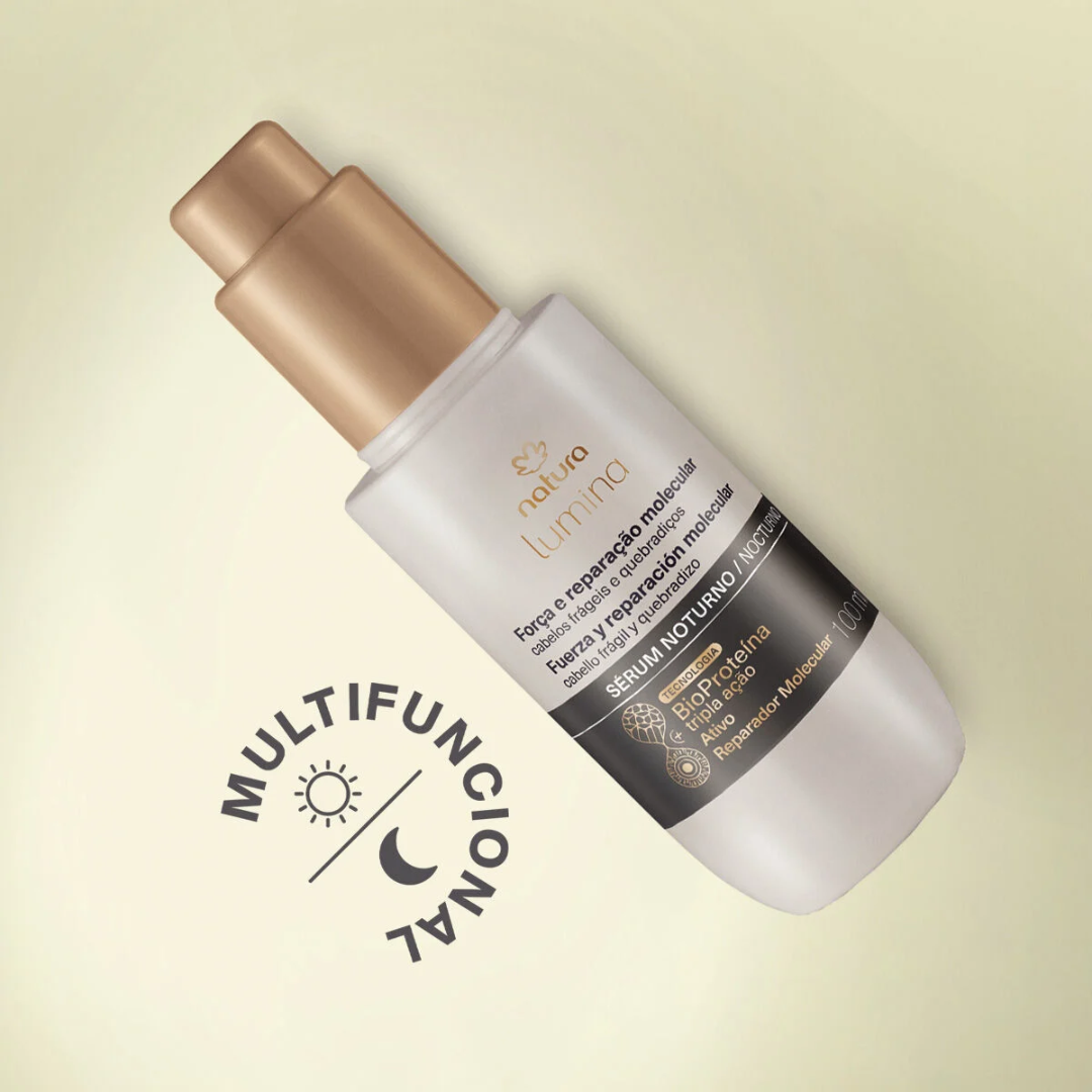 Lumina Força Molecular Strength Molecular Repair Overnight Hair Serum 100ml Natura