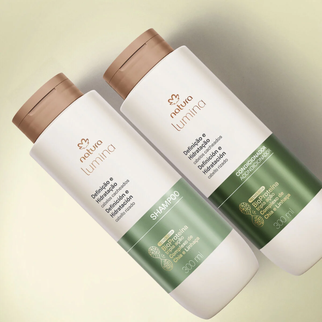 Natura Cacheadas Lumina Curly Hair Definition & Hydration Set Kit Natura
