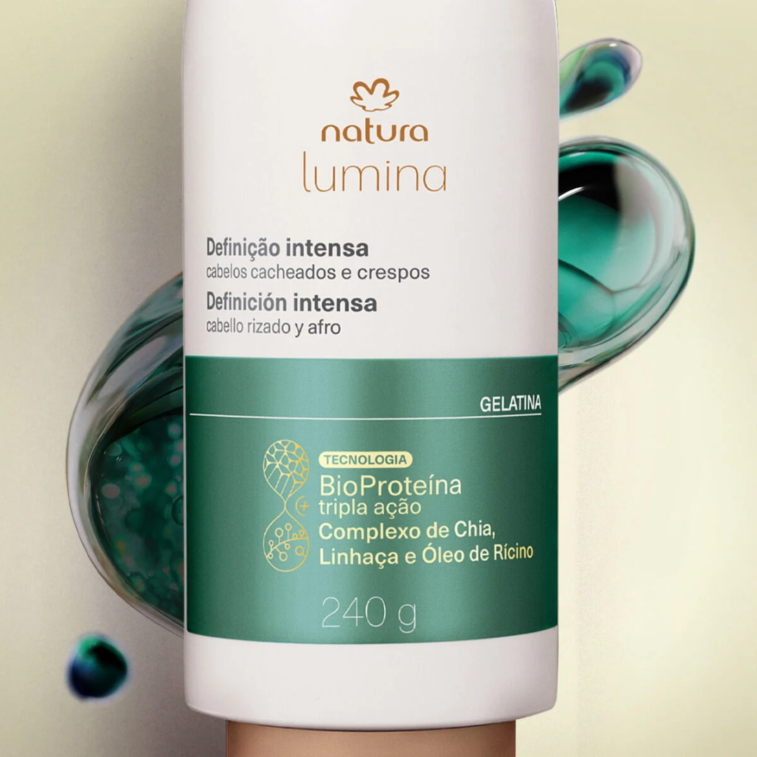 Lumina Cacheados Curl Definition & Shine Jelly for Curly & Coily Hair 240g Natura