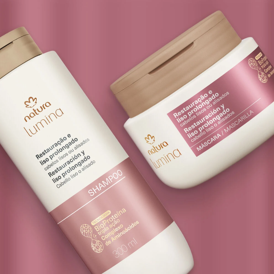 Lumina Liso Prolongado Long-Lasting Straight Hair Set Kit Natura