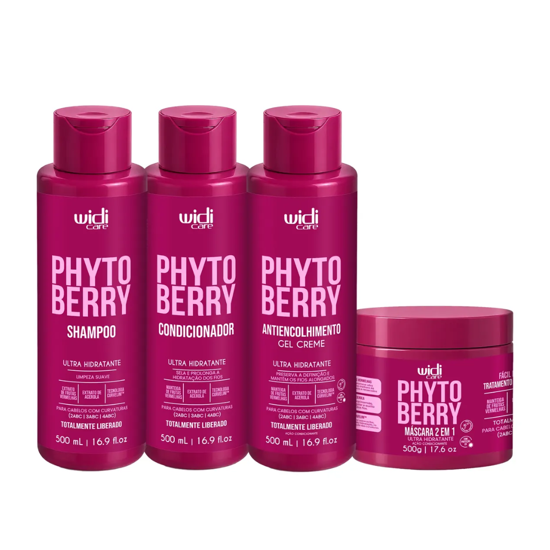 PhytoBerry Ultra Hydrating Curly Hair Home Care Set Kit Widi Care