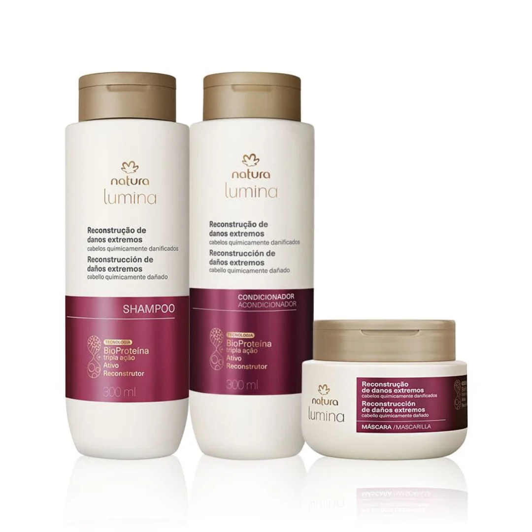Reconstrção de Danos Natura Lumina Extreme Damage Repair Hair Care Kit