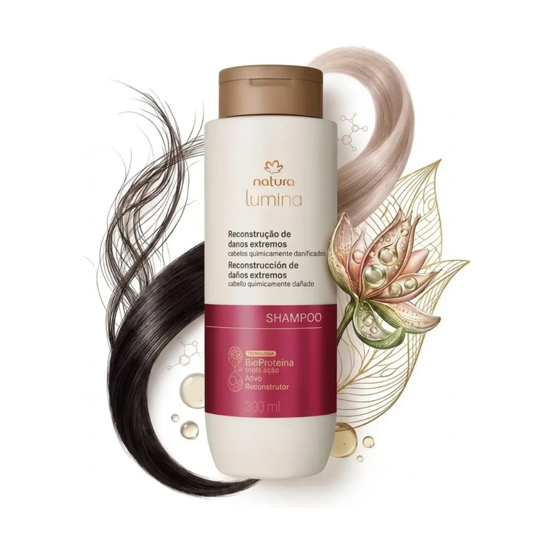 Lumina Reconstrução de Danos Damage Hair Repair Shampoo 300ml Natura