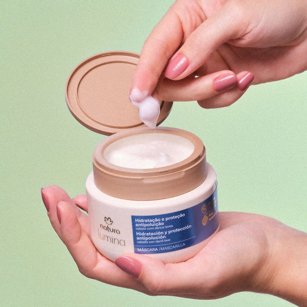 Lumina Hidratação Antipoluição Hydrating Hair Anti-Pollution Mask 250ml Natura