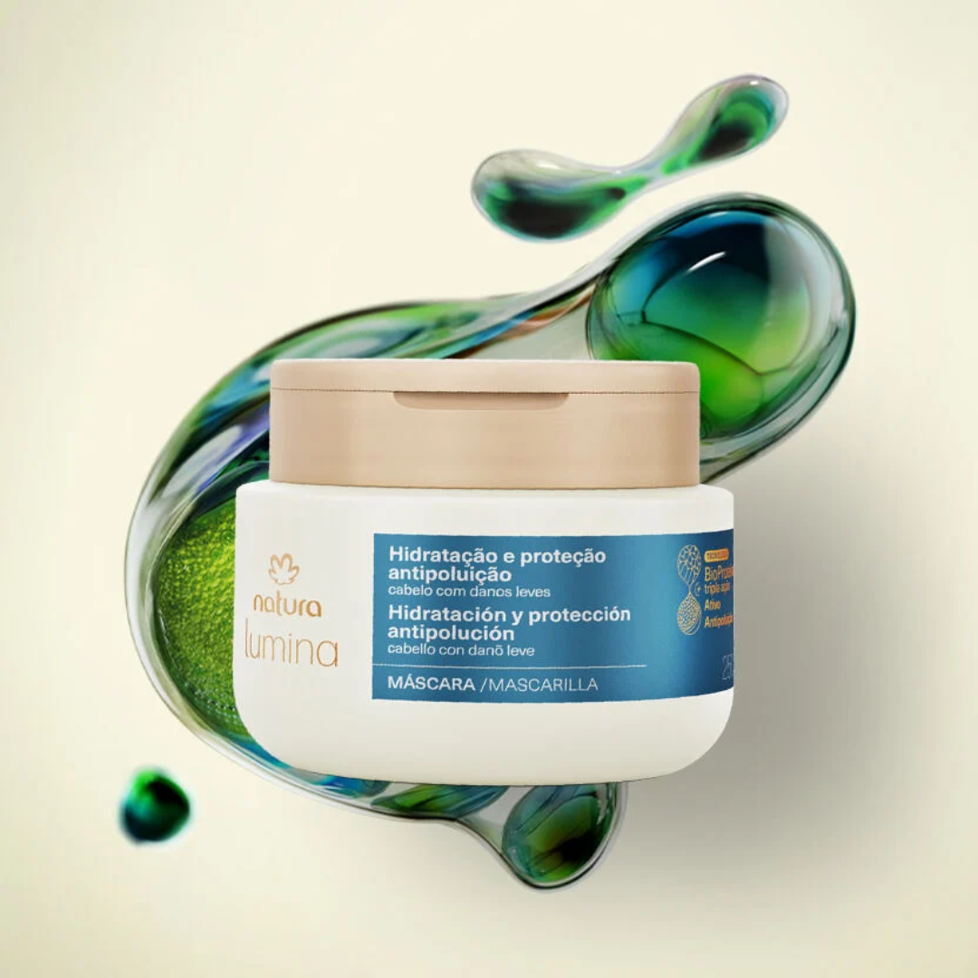 Lumina Hidratação Antipoluição Hydrating Hair Anti-Pollution Mask 250ml Natura