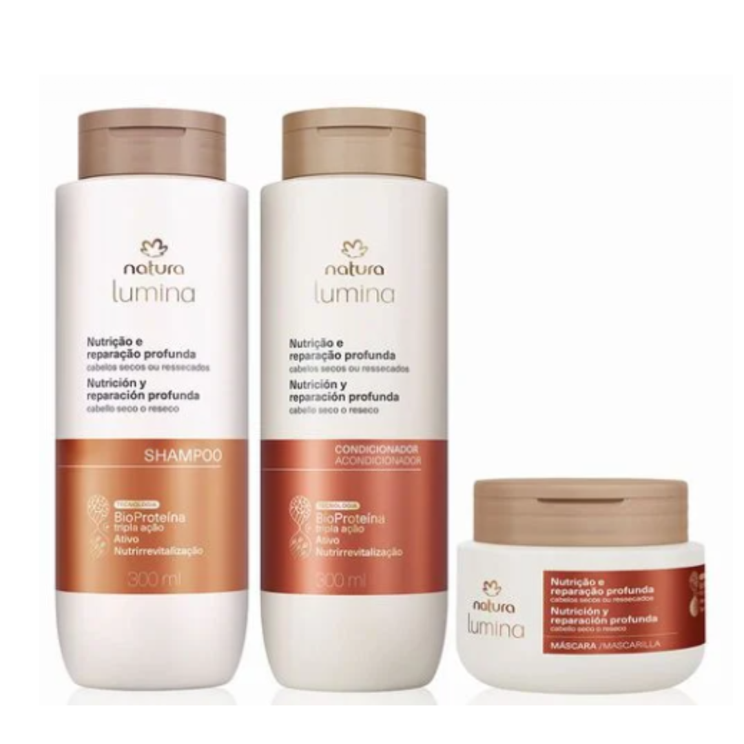 Lumina Nutrição e Reparação Nutrition & Repair Hair Care Set Kit Natura